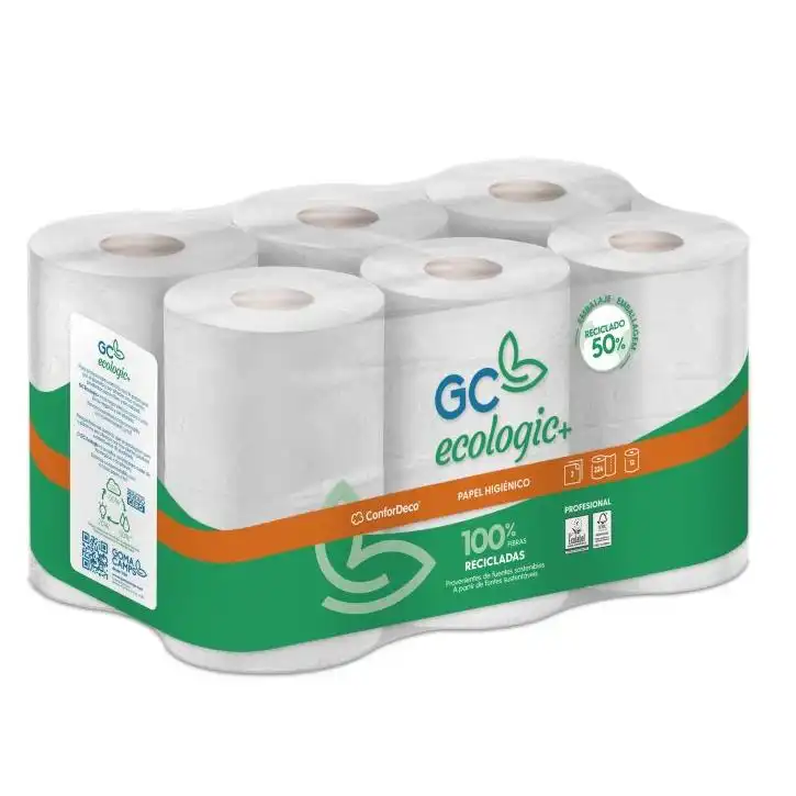 [5607015011936] PAPEL HIGIENICO ECOS 12 ROLLOS 2 CAPAS BLANCO C/9)