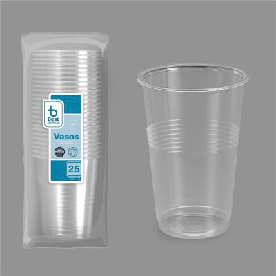 [249600] Vaso reutilizable transparente 1 L PP – Pack 25 uds