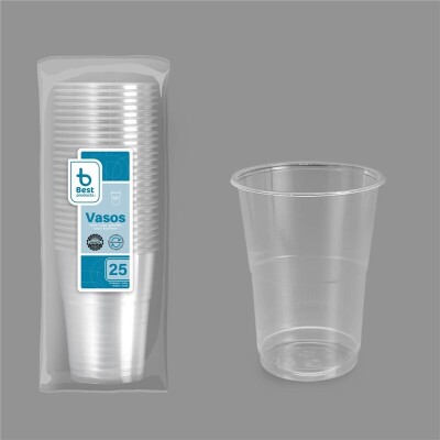 [249400] Vaso reutilizable transparente 500 ml PP – Pack 25 uds