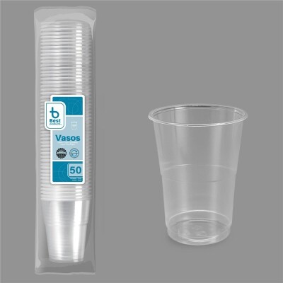 [730172] Vaso reutilizable transparente 500 ml PP – Pack 50 uds