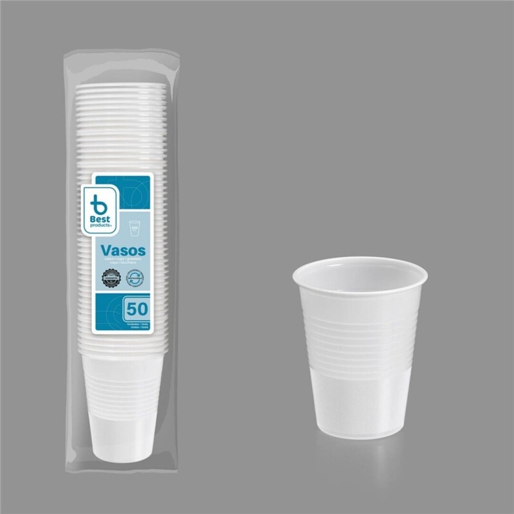 [243700] Vaso reutilizable blanco 200 ml PP – Pack 50 uds