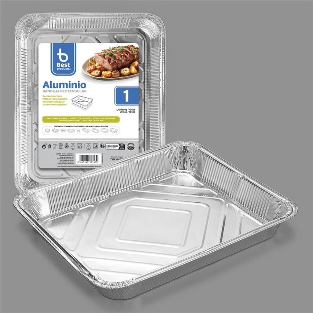 [730343] Bandeja de aluminio rectangular 40 x 33 x 4,70 cm – Pack 1 uds