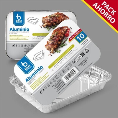 [730423] Bandeja RECT. con tapa 31,5 x 21,5 x 5 cm – Pack 10 uds