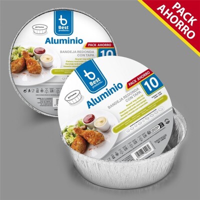 [730426] Bandeja redonda con tapa 21,5 x 6 cm – Pack 10 uds