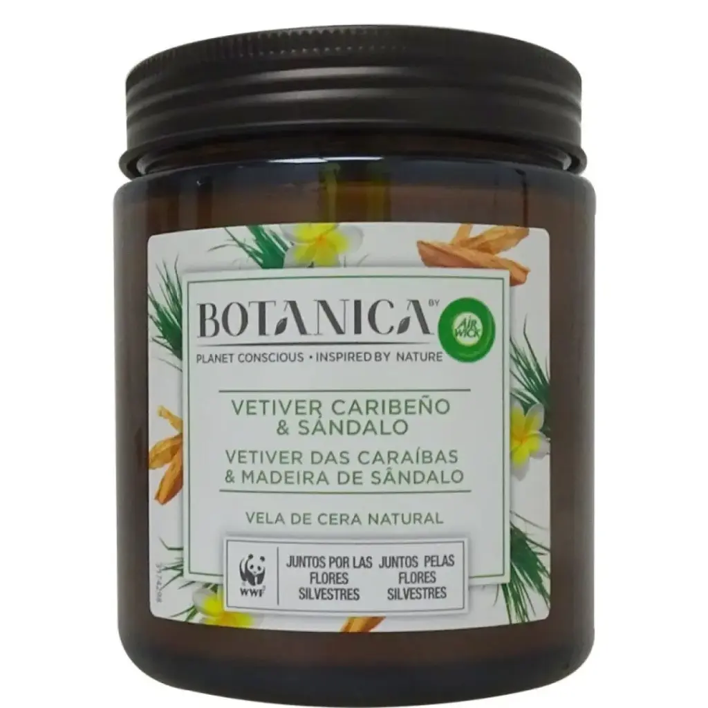 [BCN010791] Air Wick ambientador vela 205gr. Botanica veticer caribeño t sándalo