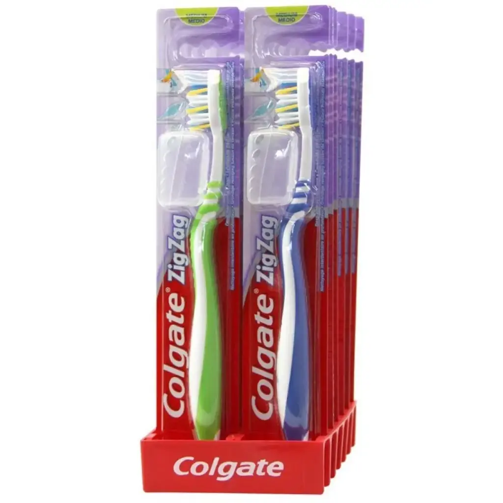 [BCN001869] Colgate cepillo de dientes 1 u. Medio Zig Zag con capuchón.
