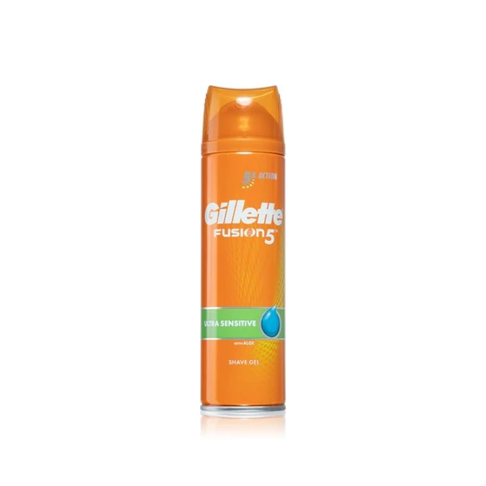 Gillette Fusion 5 gel de afeitar 200 ml. Ultra sensible aloe.