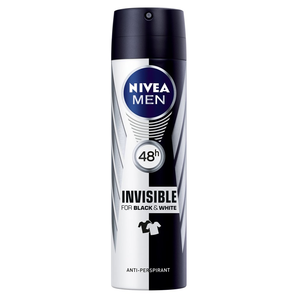 [BCN010787] Nivea desodorante spray 200 ml. Men black &white invisible quick dry.