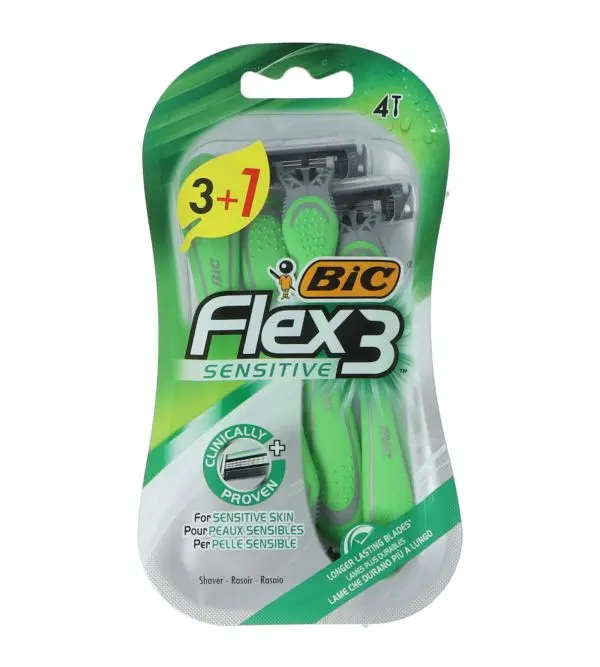 BIC FLEX 3 MAQUINILLA AFEITAR 4 U. SENSITIVE.