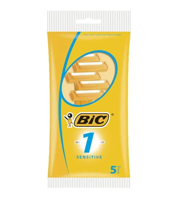 BIC MAQUINILLA AFEITAR SENSITIVE 5 U. 1 HOJA.