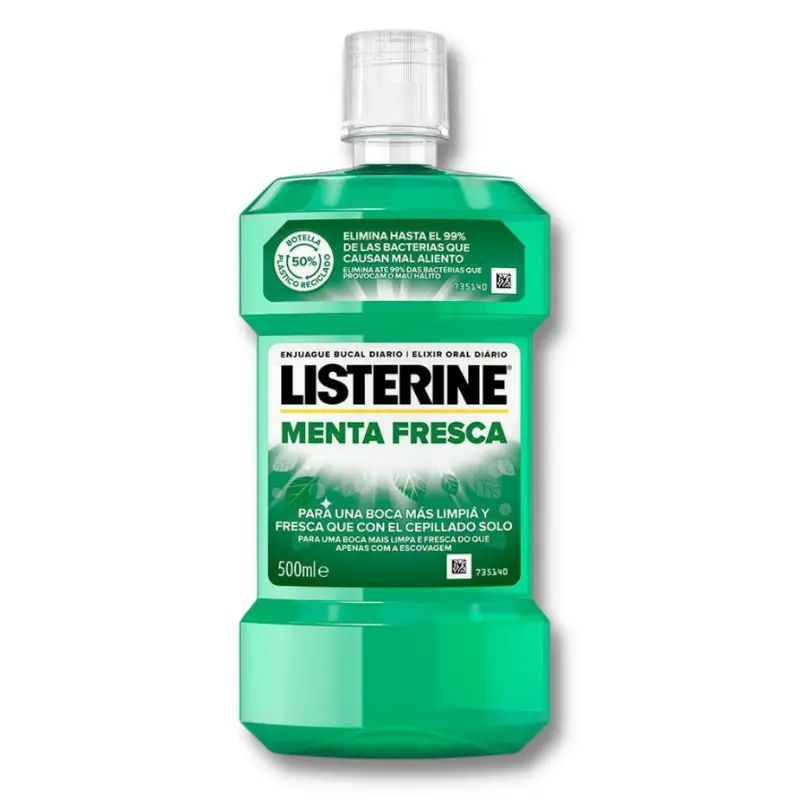 [BCN011477] LISTERINE ANTISÉPTICO BUCAL 500 ML. MENTA FRESCA.
