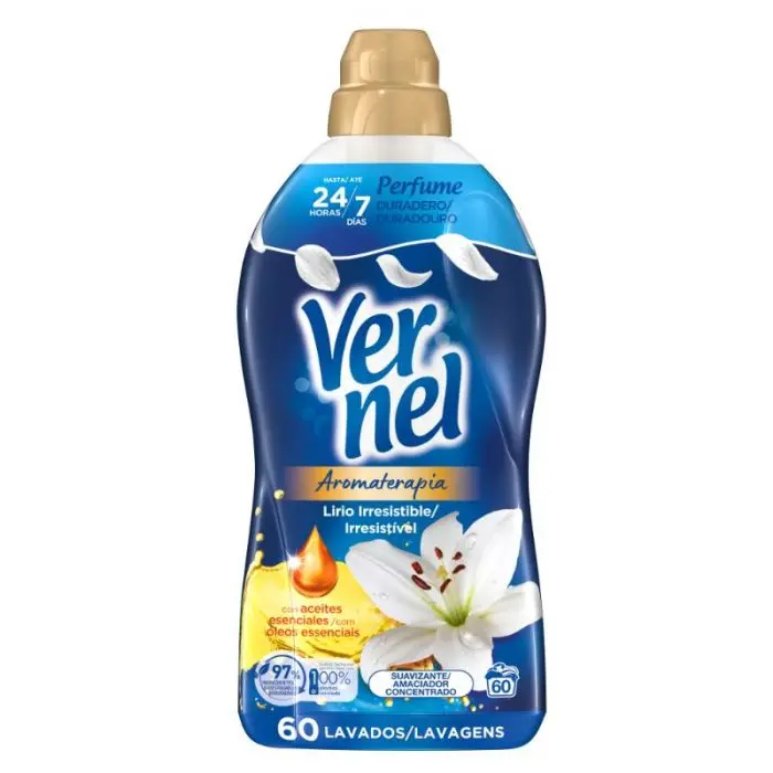 [BCN011300] VERNEL SUAVIZANTE CONCENTRADO 60 DOSIS 1,080 L. AROMATERAPIA LIRIO IRRESISTIBLE