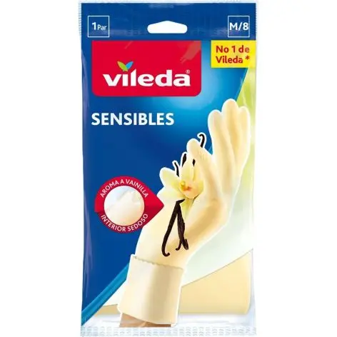 VILEDA GUANTES 1 U. TALLA M SENSIBLES.