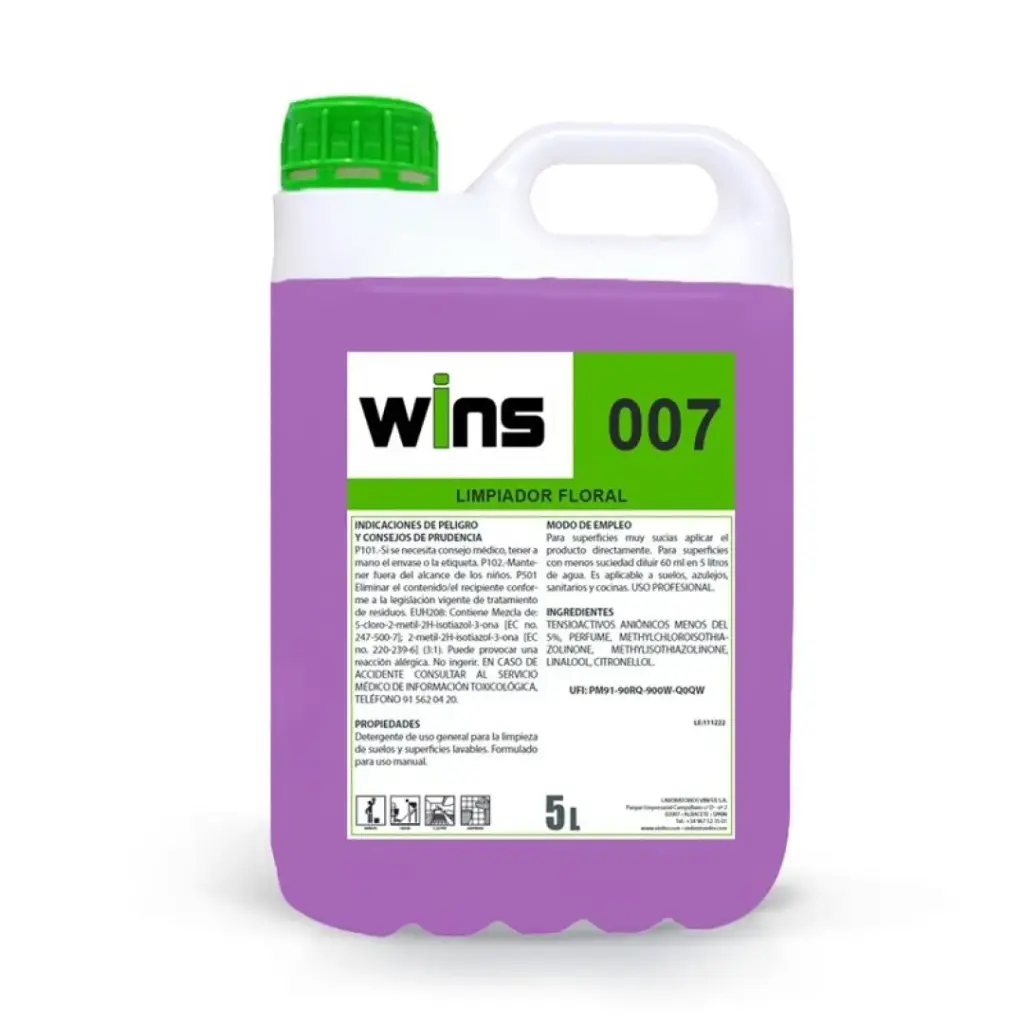 [L361G05023] LIMPIADOR FLORAL 007 5L WINS  